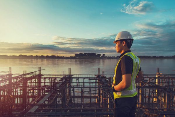 Engineer,Working,On,Building,Site.